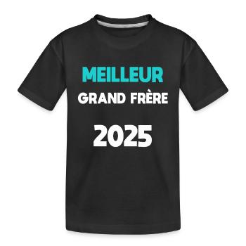 meilleur grand frère 2025 annonce grossesse - T-shirt bio Premium Enfant - noir - Devant