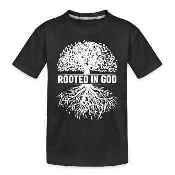 Enraciné en Dieu - T-shirt bio Premium Enfant - noir - Devant
