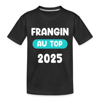 au top 2025 frangin cadeau annonce grossesse - T-shirt bio Premium Enfant - noir - Devant