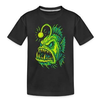 Style Fureur de poisson-grenouille des profondeurs lumineux - T-shirt bio Premium Enfant - noir - Devant