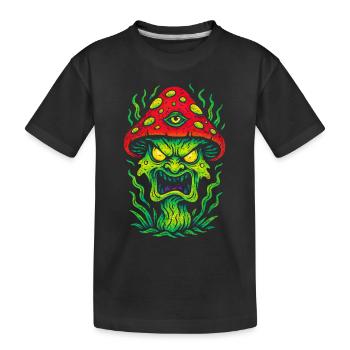 Psycho Toadstool avec troisième œil - T-shirt bio Premium Enfant - noir - Devant