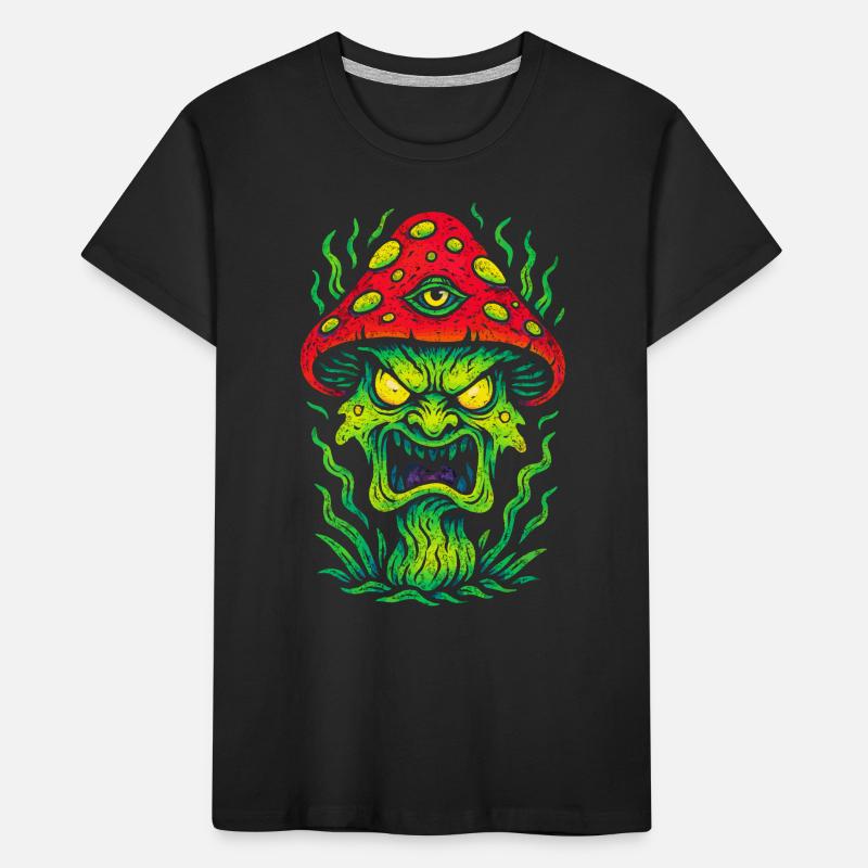 Psycho Toadstool with Third Eye Kids' Premium Organic T-Shirt