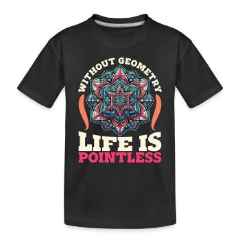 Mathématicien sans géométrie Statisticien de la vie - T-shirt bio Premium Enfant - noir - Devant