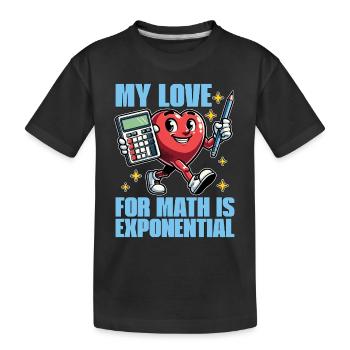 Mathématicien Mon amour pour les mathématiques est mathématique - T-shirt bio Premium Enfant - noir - Devant
