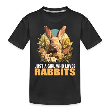 Bunny Bunny - Kids' Premium Organic T-Shirt - black - Front