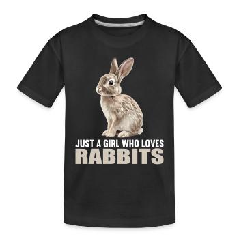 Bunny Bunny - Kids' Premium Organic T-Shirt - black - Front