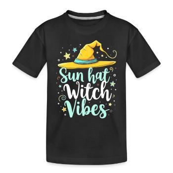 Summer Witches Beach Witch Aesthetic Sun Magic - Kids' Premium Organic T-Shirt - black - Front
