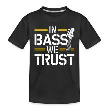 Bass Gitarrist Musiker Gear Funk Rock Jazz - Kinder Premium Bio T-Shirt - Schwarz - Vorne