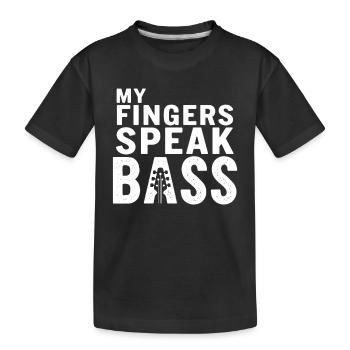 Bass Gitarrist Musiker Gear Funk Rock Jazz - Kinder Premium Bio T-Shirt - Schwarz - Vorne
