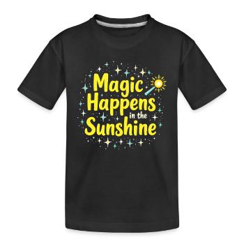 Été, Sorcières, Plage, Sorcière, Esthétique, Soleil, Magie - T-shirt bio Premium Enfant - noir - Devant