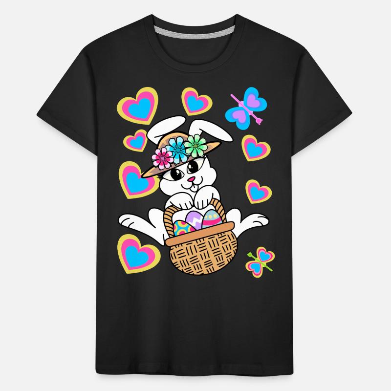 Retro Easter Bunny Bunny Bunny Rabbit Eggs Kids' Premium Organic T-Shirt