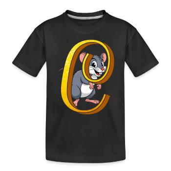 LETTRE C - T-shirt bio Premium Enfant - noir - Devant