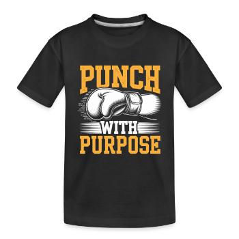 Punch avec but Boxer Sports Gym de musculation - T-shirt bio Premium Enfant - noir - Devant