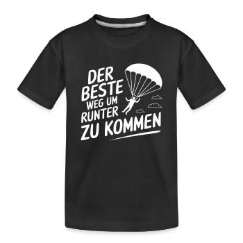 Der Beste Weg Um Runter Zu Kommen - Kinder Premium Bio T-Shirt - Schwarz - Vorne