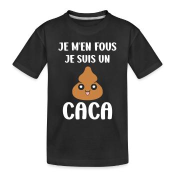 caca - T-shirt bio Premium Enfant - noir - Devant