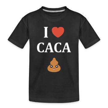 caca - T-shirt bio Premium Enfant - noir - Devant