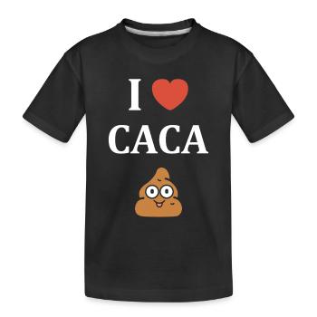 caca - T-shirt bio Premium Enfant - noir - Devant