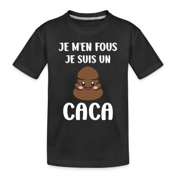 caca - T-shirt bio Premium Enfant - noir - Devant