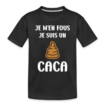 caca - T-shirt bio Premium Enfant - noir - Devant