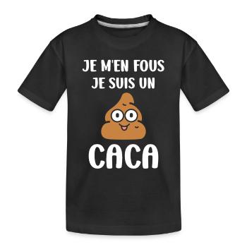 caca - T-shirt bio Premium Enfant - noir - Devant