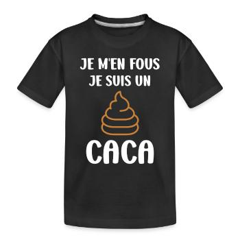 caca - T-shirt bio Premium Enfant - noir - Devant