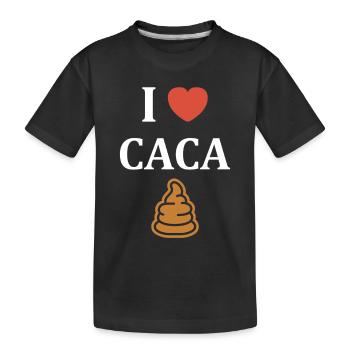 caca - T-shirt bio Premium Enfant - noir - Devant