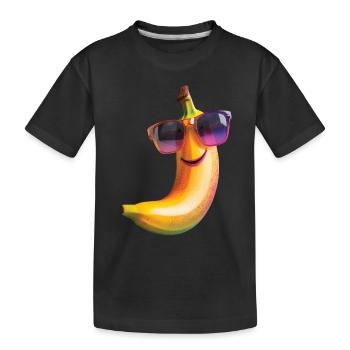 Banane - Kinder Premium Bio T-Shirt - Schwarz - Vorne