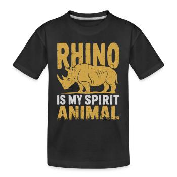 Nashorn - Kinder Premium Bio T-Shirt - Schwarz - Vorne