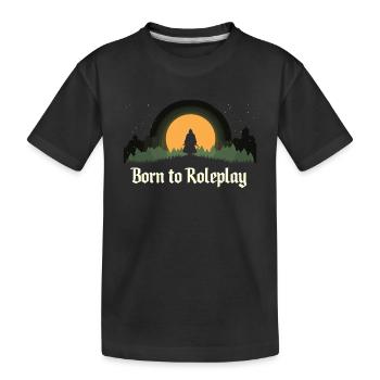 Larp Live-action-rollenspiel-spiel Fantasy Combat - Kinder Premium Bio T-Shirt - Schwarz - Vorne