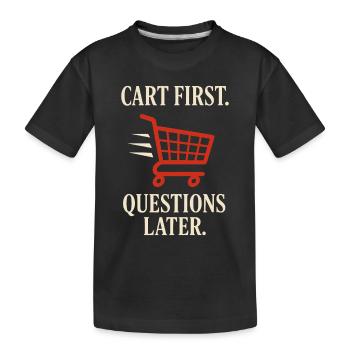 The Competitive Food Shopper Fast Cart - Kids' Premium Organic T-Shirt - black - Front