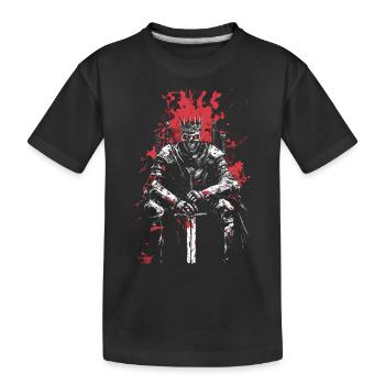 Roi des morts-vivants à l’épée – Art Dark Fantasy - T-shirt bio Premium Enfant - noir - Devant