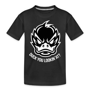 YOU LOOK'IN AT - Kids' Premium Organic T-Shirt - black - Front