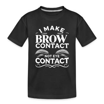 Ich stelle Augenkontakt her Augenkontakt - Kinder Premium Bio T-Shirt - Schwarz - Vorne