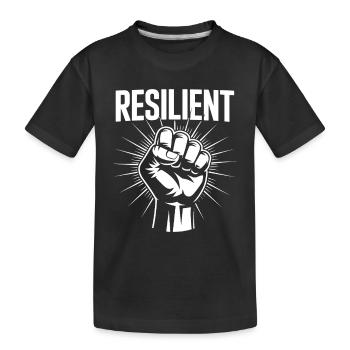 Resilient Mental Health Motivation Resilience - Kids' Premium Organic T-Shirt - black - Front