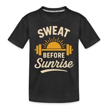 Morning Gym Entraînement matinal régulier Discipline - T-shirt bio Premium Enfant - noir - Devant