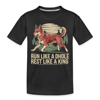 Dhole Lover Wildlife Canid Asiatic Wild Dog - Kids' Premium Organic T-Shirt - black - Front