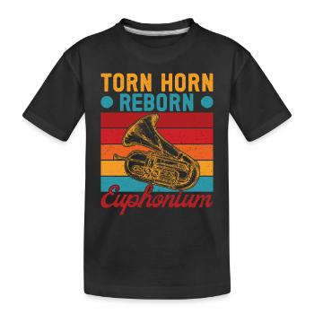 Euphonium Torn Horn Reborn Baryton Marching Band - T-shirt bio Premium Enfant - noir - Devant
