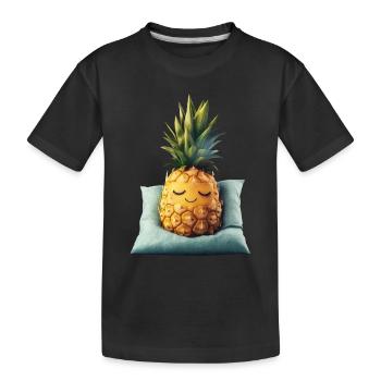 Ananas - Kinder Premium Bio T-Shirt - Schwarz - Vorne