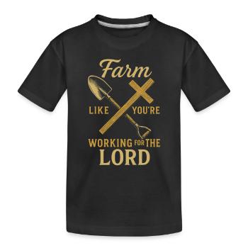 Chrétien Homesteader Foi Agriculture Vie lugubre - T-shirt bio Premium Enfant - noir - Devant