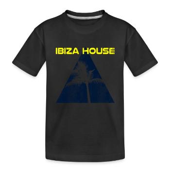 Ibiza House - Kinder Premium Bio T-Shirt - Schwarz - Vorne