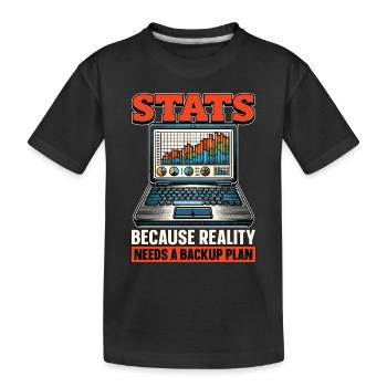 Statistiques du statisticien parce que l’analyse des données de la réalité - T-shirt bio Premium Enfant - noir - Devant