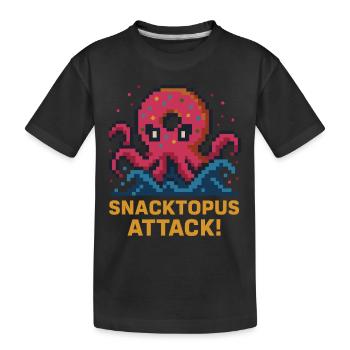 Snacktopus Attack Pixel Donut Kraken - T-shirt bio Premium Enfant - noir - Devant