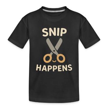 Snip Happens Coiffeur Disant Coupe De Cheveux Citation Amusante - T-shirt bio Premium Enfant - noir - Devant