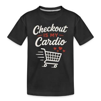 Der Wettbewerbsfähige Lebensmittelkäufer Fast Cart - Kinder Premium Bio T-Shirt - Schwarz - Vorne