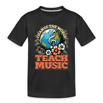 Professeur de musique Changer le monde Musique classique - T-shirt bio Premium Enfant - noir - Devant