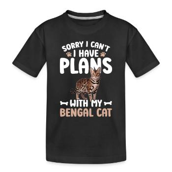 Entschuldigung, Ich Kann Nicht Pläne Mit Meiner - Kinder Premium Bio T-Shirt - Schwarz - Vorne