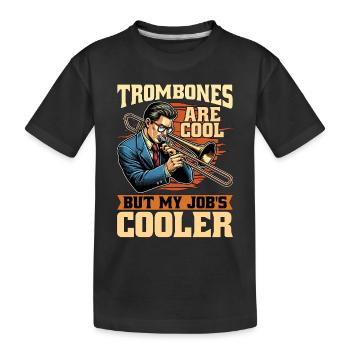 Les trombones sont de la musique classique cool - T-shirt bio Premium Enfant - noir - Devant