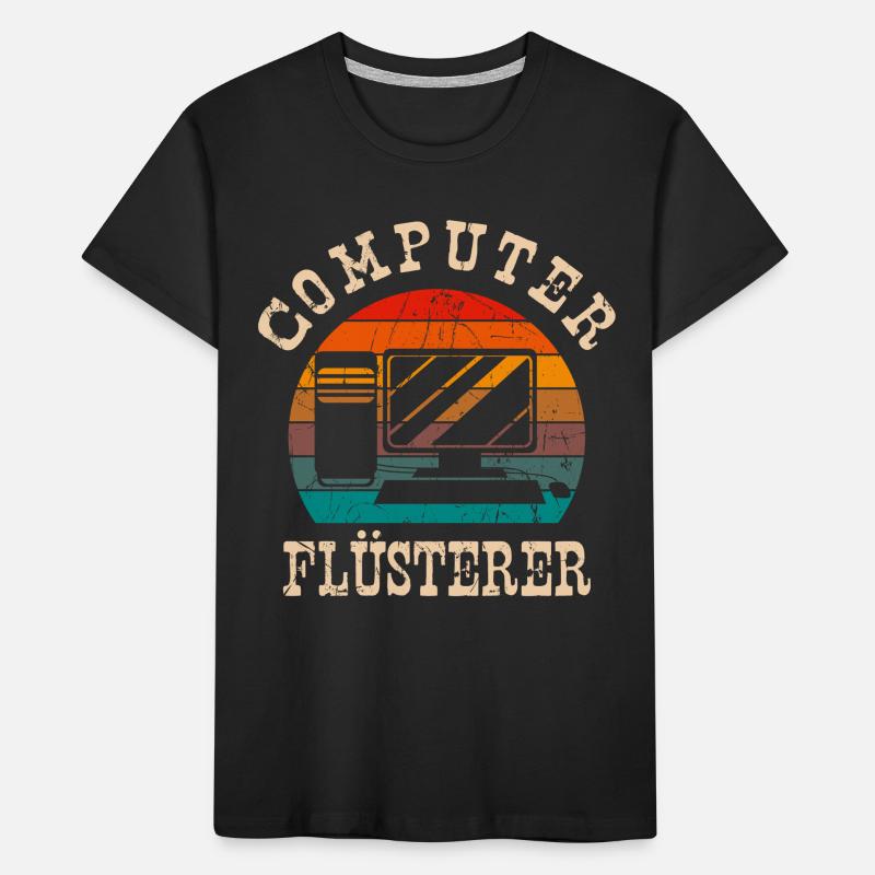 Computer Flüsterer Retro Gamer Nerd Programmierer Kinder Premium Bio T-Shirt