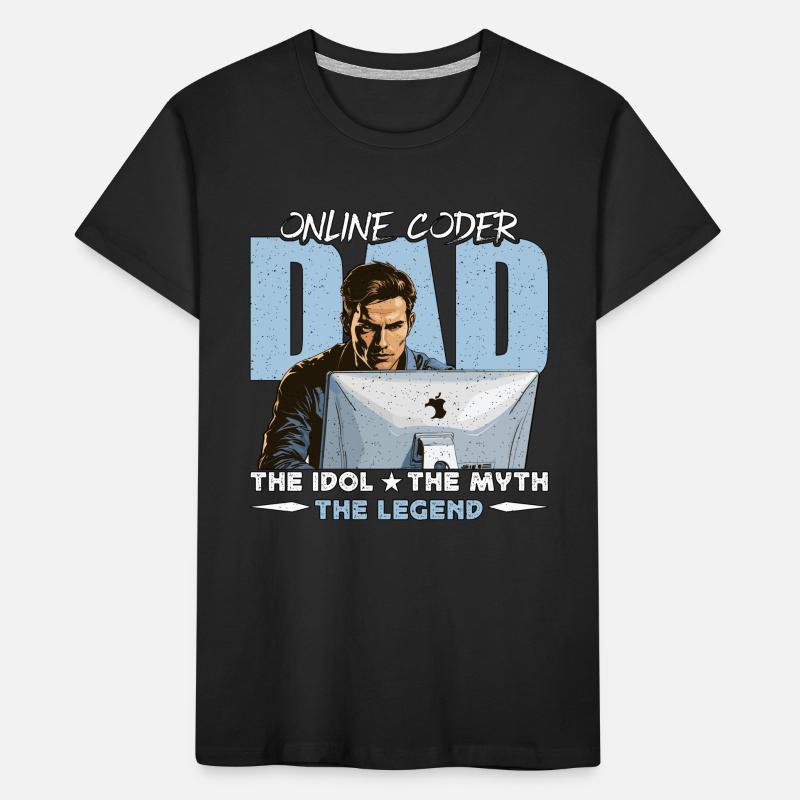 Online Coder Dad The Idol The Myth The Developer Kids' Premium Organic T-Shirt