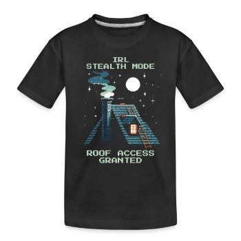 Ramoneur Stealth Accès au toit Retro Pixel - T-shirt bio Premium Enfant - noir - Devant